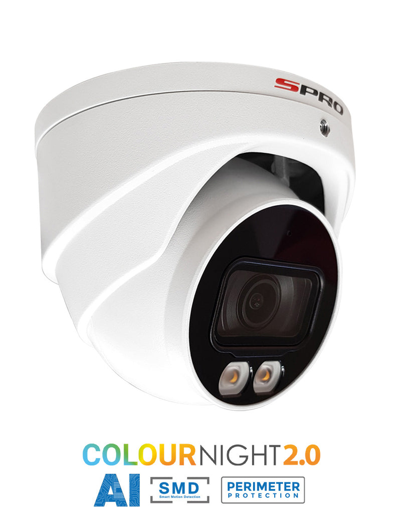 SPRO 8MP IP Smart Dual Illumination Turret with COLOUR NIGHT 2.0