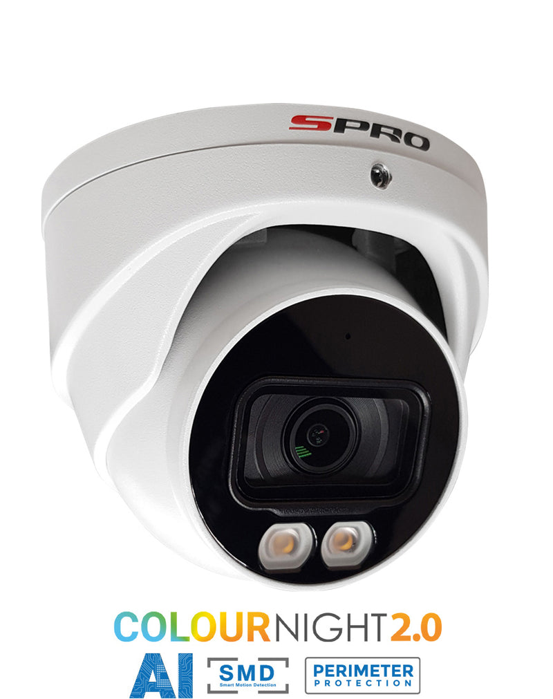 SPRO 8MP IP Smart Dual Illumination Turret with COLOUR NIGHT 2.0