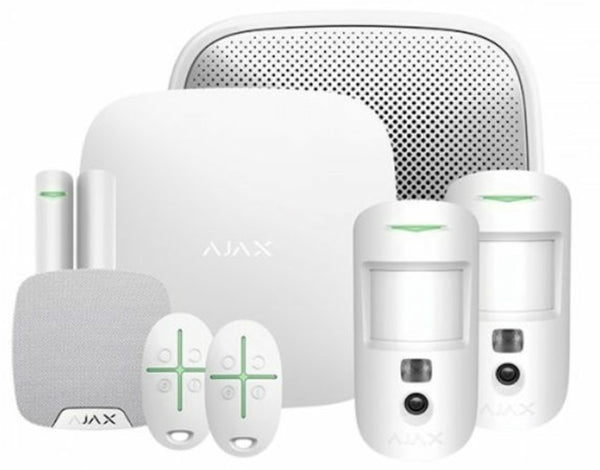 Ajax Kit 1 Hub2 2G+MP House with keyfobs 8PD WHITE