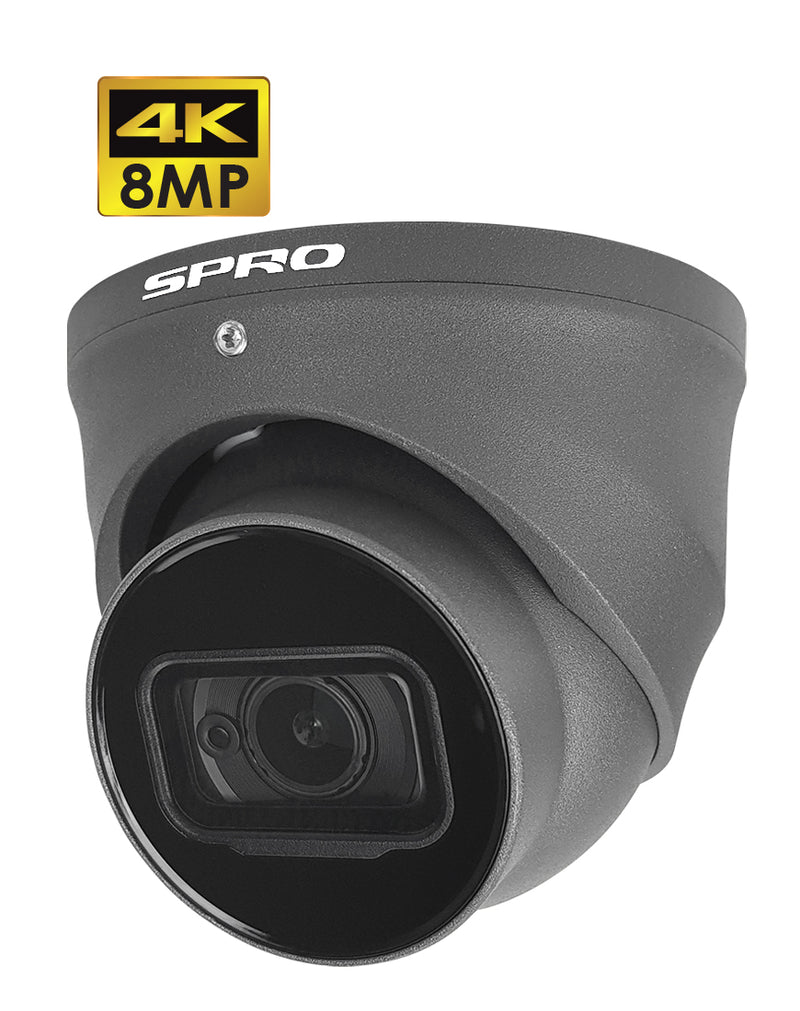 SPRO 8MP HDCVI Fixed Lens Turret With Built-In Microphone