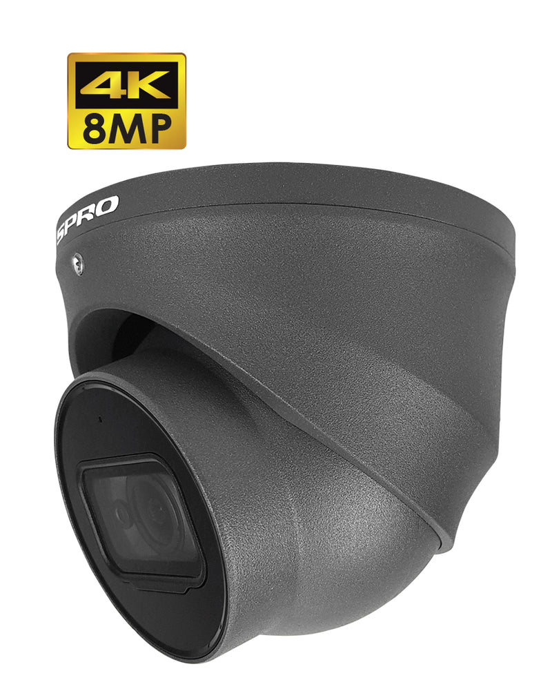 SPRO 8MP HDCVI Fixed Lens Turret With Built-In Microphone