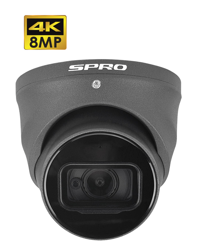 SPRO 8MP HDCVI Fixed Lens Turret With Built-In Microphone