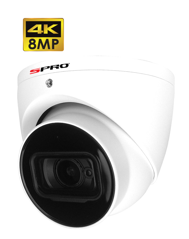 SPRO 8MP HDCVI Fixed Lens Turret With Built-In Microphone