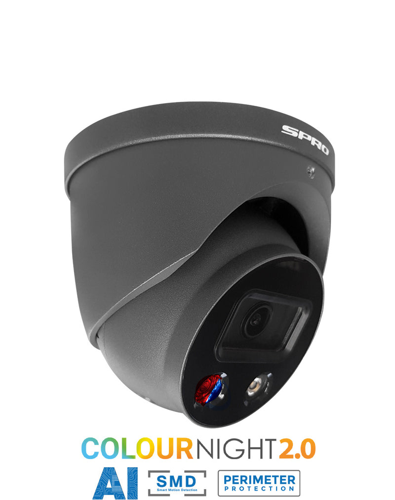 SPRO 5MP IP Smart Dual Illumination Turret with Active Deterrence