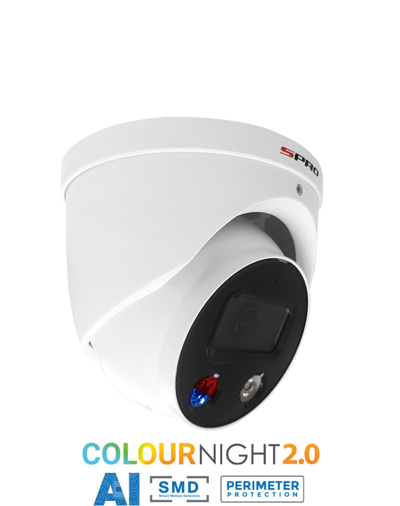 SPRO 5MP IP Smart Dual Illumination Turret with Active Deterrence