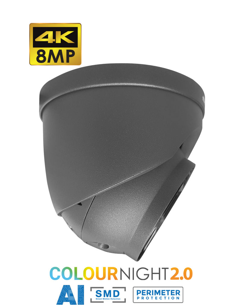 SPRO 8MP IP Smart Dual Illumination Turret with Active Deterrence