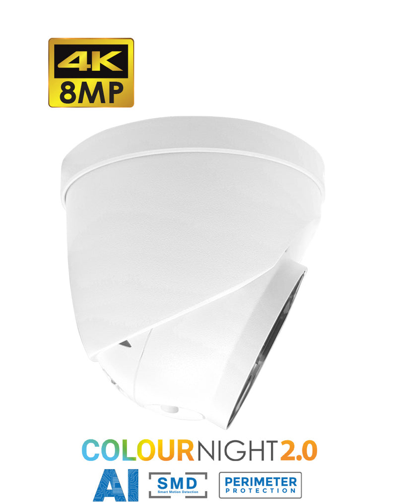 SPRO 8MP IP Smart Dual Illumination Turret with Active Deterrence