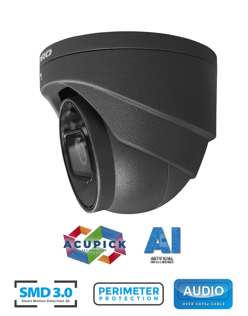 SPRO 8MP IP Turret Camera 2.8mm 50m IR AI PRO (Grey)