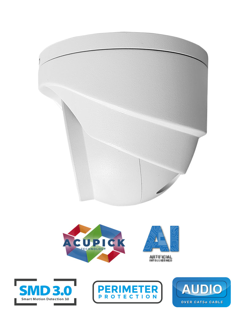 SPRO 8MP IP Turret Camera 2.8mm 50m IR AI PRO (White)