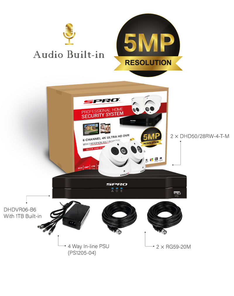 SPRO 5MP 4CH AOC Bundle Kit