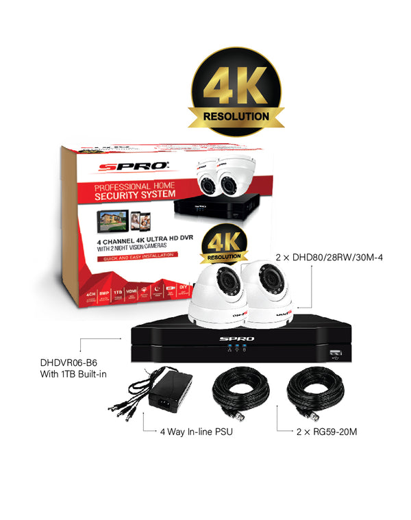 SPRO 4K 8MP 4CH Bundle Kit