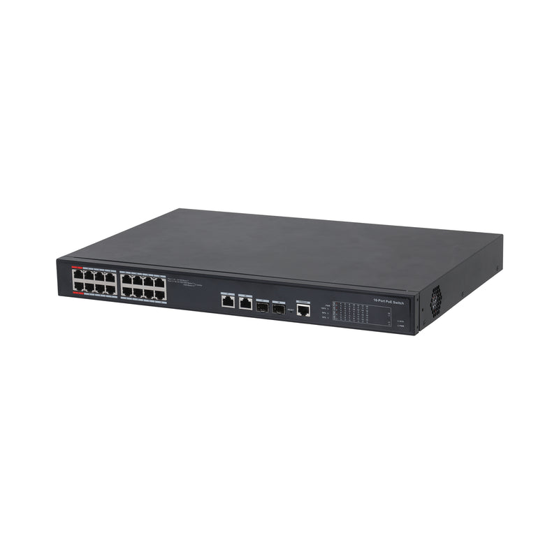 SPRO 16 PORT POE SWITCH WITH 2 UPLINK PORTS