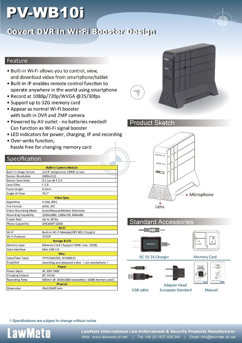 LawMate PV-WB10i