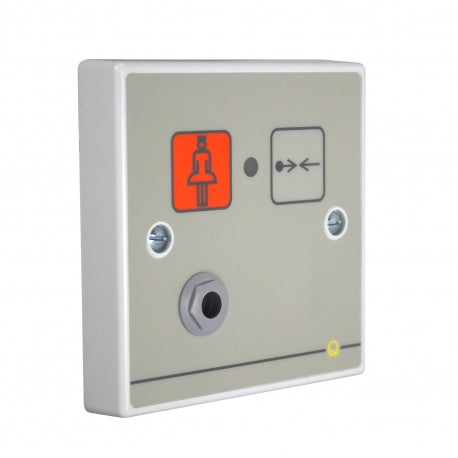 Quantec Addressable Call Point, Button Reset c/w Iconised Label & Remote Socket