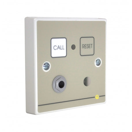 Quantec Addressable Infrared Call Point, Button Reset c/w Sounder & Remote Socket