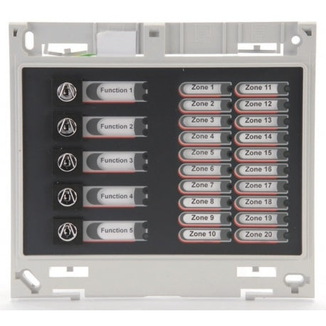 ZFP 20 Zone Indicator Module c/w Name Slots & 5 Switches